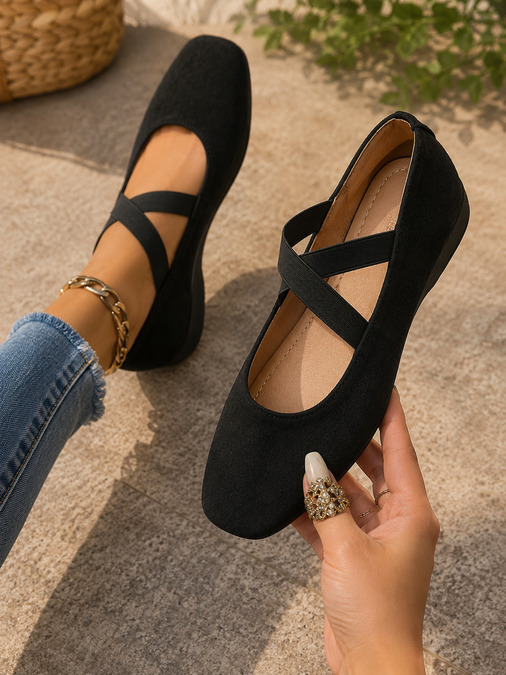 Women's Elegant Closed Toe Strappy Shoes | Low Heel