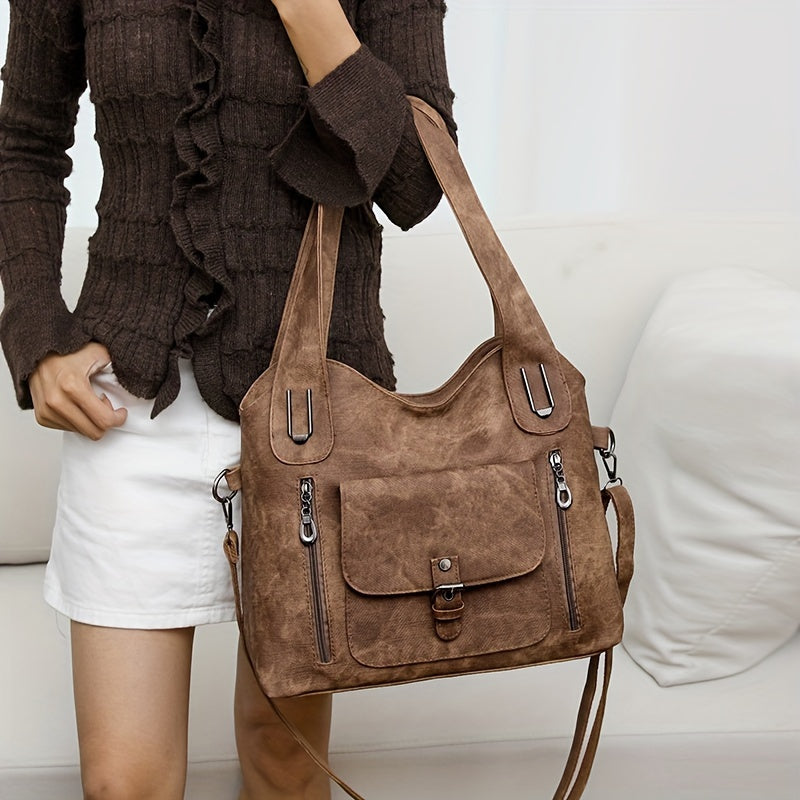 Women’s Stylish Vintage Shoulder Bag | Multi-Pocket