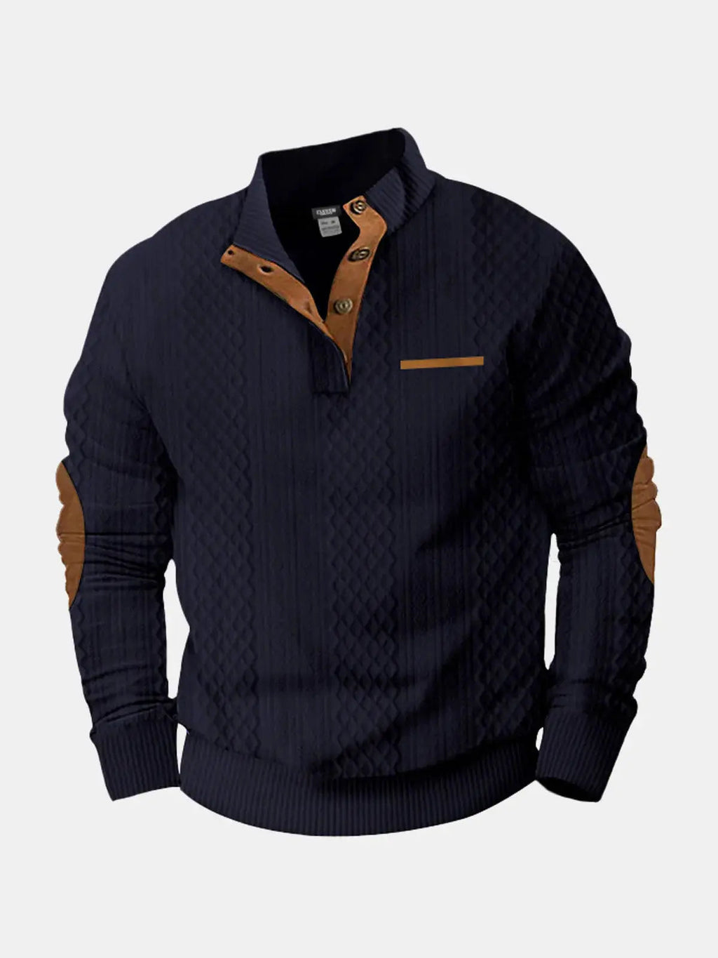 Men's Long Sleeve Winter Knit Sweater | Mock Neck