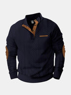 Men's Long Sleeve Winter Knit Sweater | Mock Neck