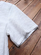 Women's Short Sleeves Casual Blouse | Side Buttons