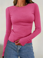 Women’s Slim Fit Casual Top | Crew Neck