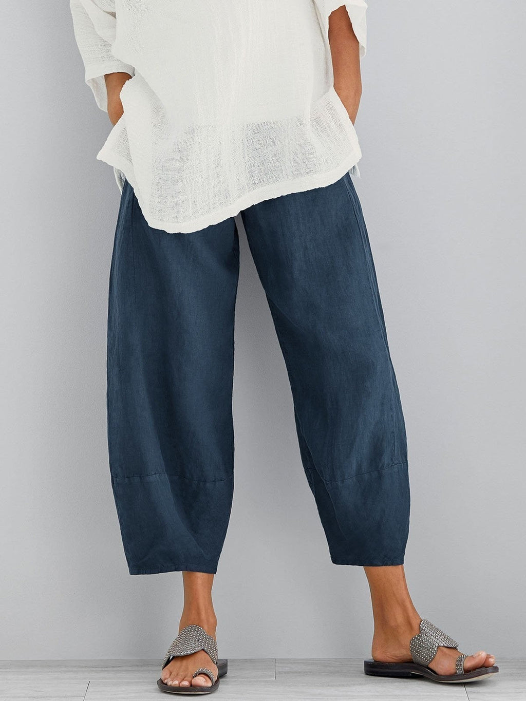 Women's Loose Cropped Trousers | Summer