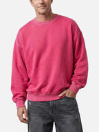 Men's Oversized Winter Washed Sweater | Crew Neck