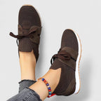 Women's Lace Up Detail Comfort Sneakers | Slip On