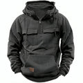 Men's Casual Half-Zip Hoodie | Funnel-Neck