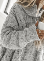 Women's Turtleneck Cable-Knit Sweater | Winter