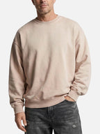 Men's Oversized Winter Washed Sweater | Crew Neck