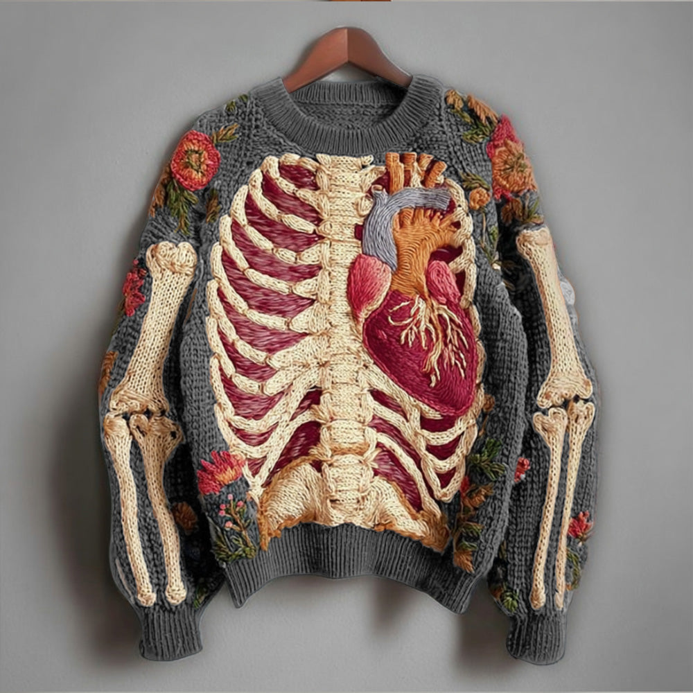 Women's Halloween Embroidered Knit Sweater | Winter