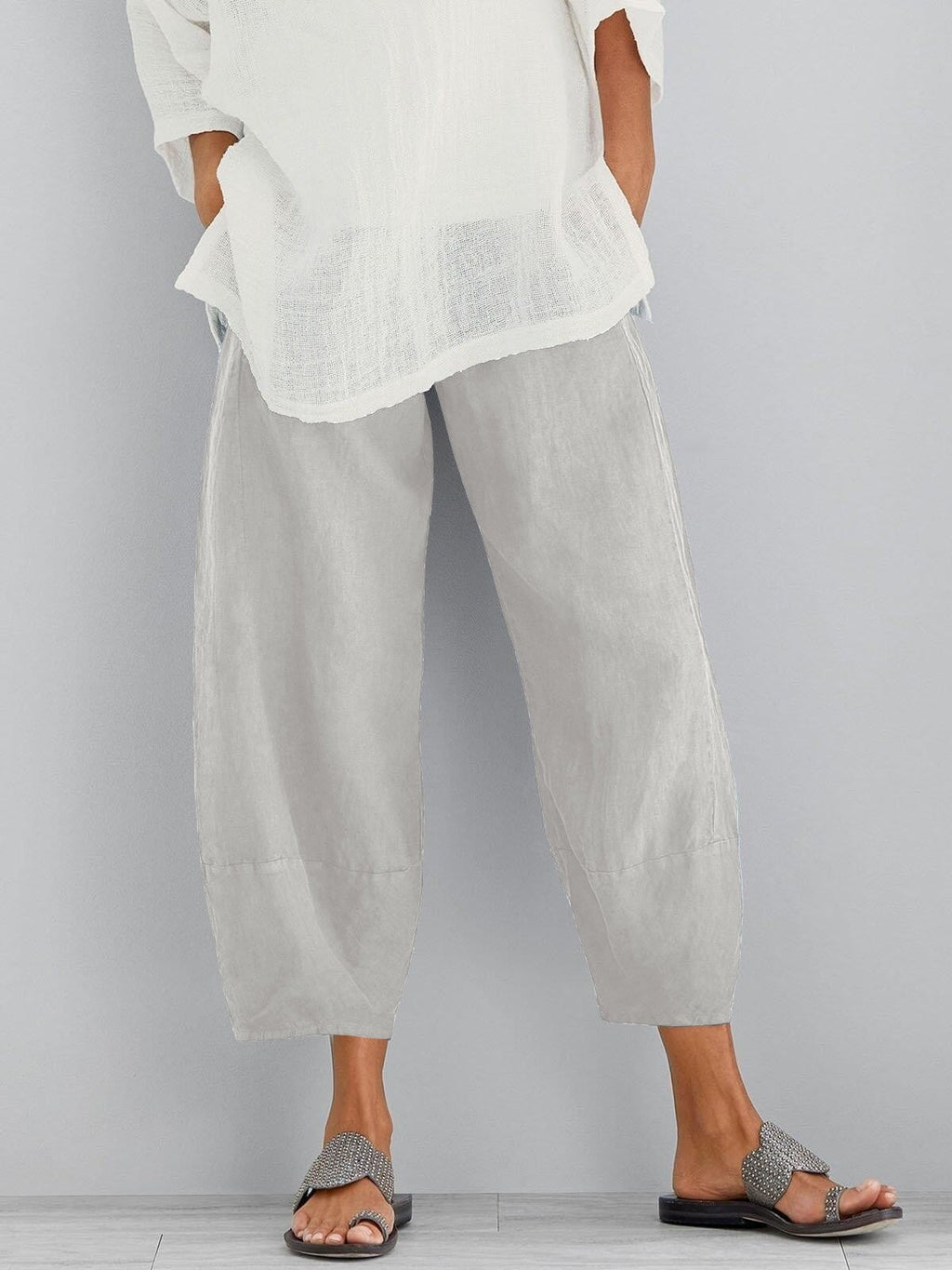 Women's Loose Cropped Trousers | Summer