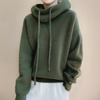 Women's Long Sleeve Oversized Knitted Hoodie | Winter
