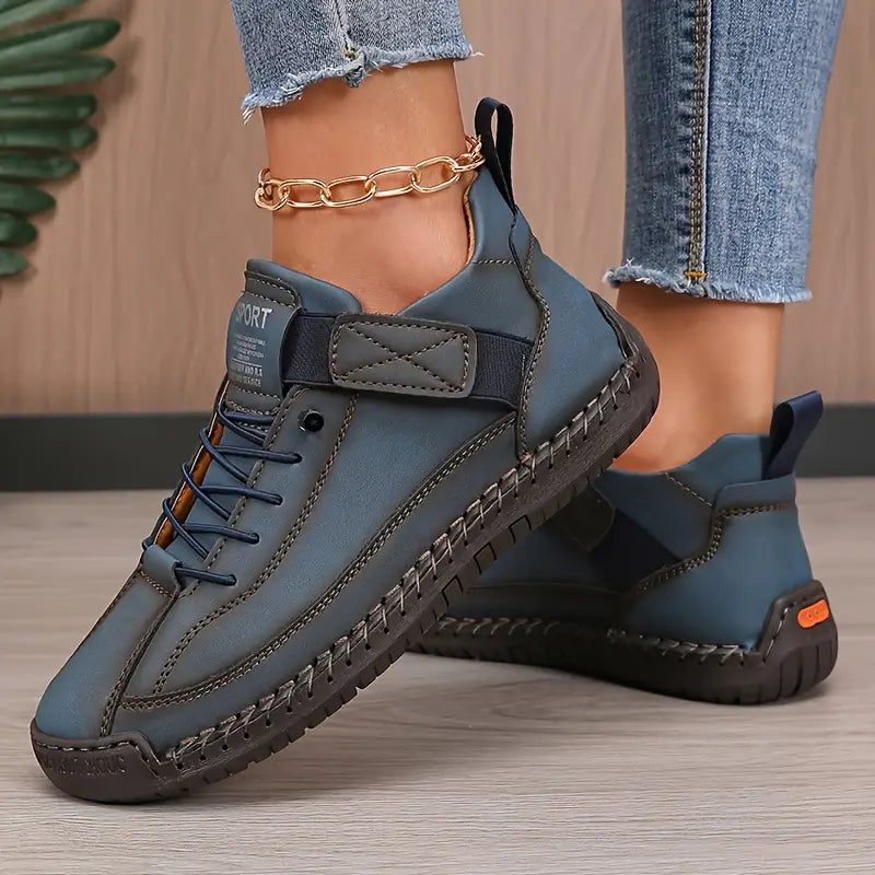 Women's Casual Outdoor Flat Sneakers | Lace Up