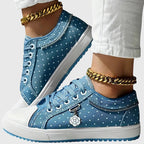 Women's Casual Polka Dot Sneakers | Lace Up