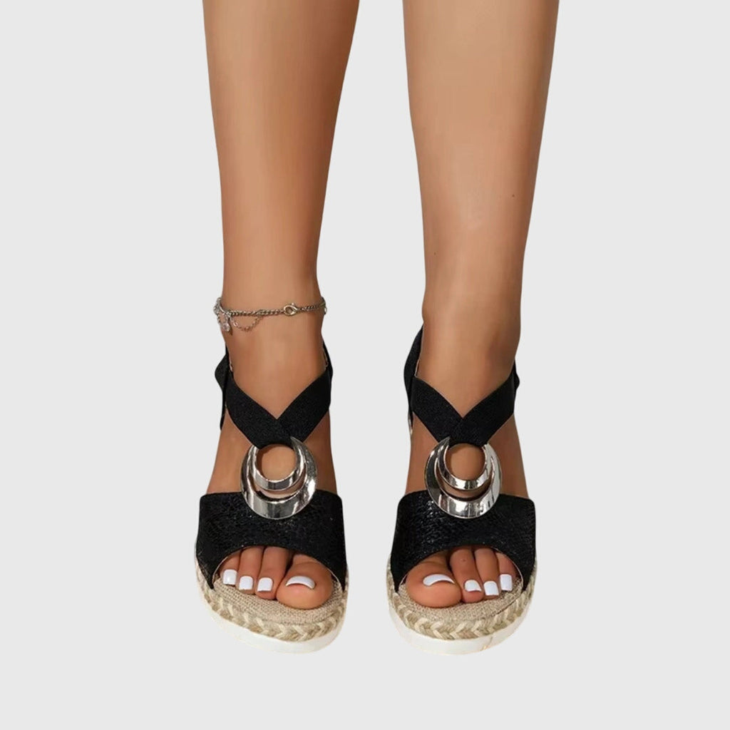 Women's Bohemian Low Wedge Open Toe Sandals | Summer