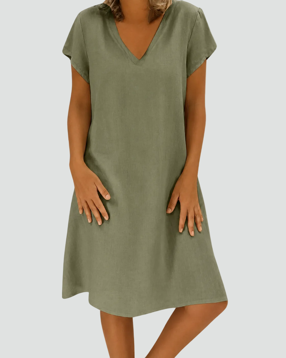 Women's Summer V-Neck Dress | Midi