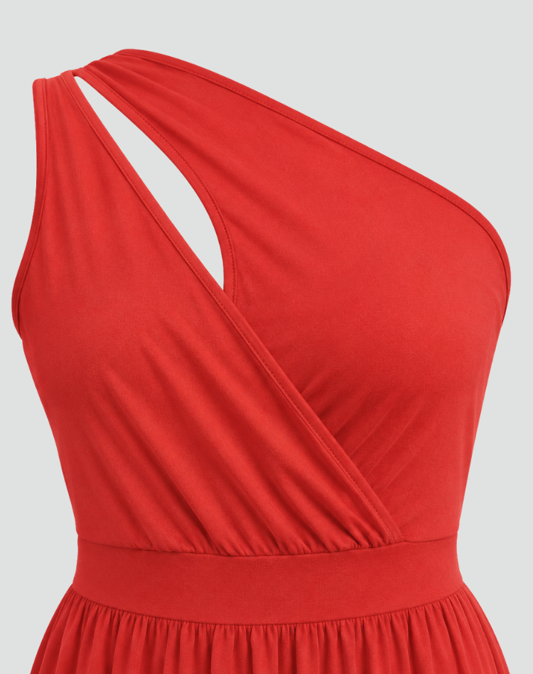 Women's One Shoulder Evening Dress | Maxi