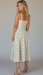 Women's Floral Print Slip Corset Dress | Midi