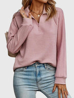 Women's Knit Collar Sweater | Quarter Zip