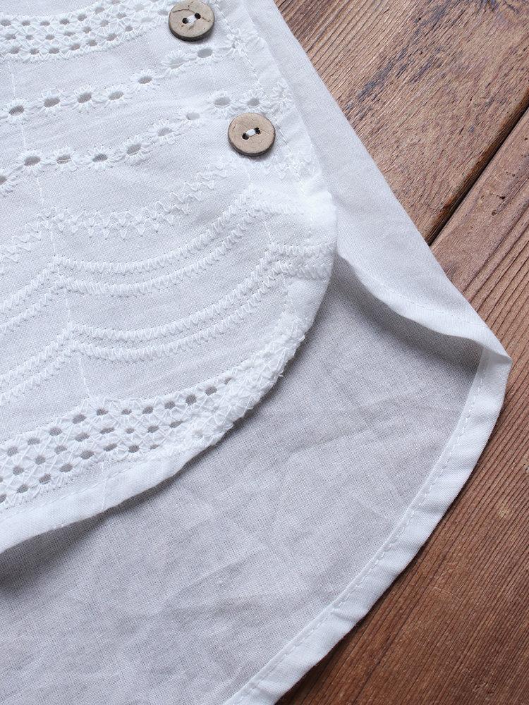 Women's Short Sleeves Casual Blouse | Side Buttons