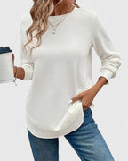 Women's Long Sleeve Round Neck Knit Sweater | Winter
