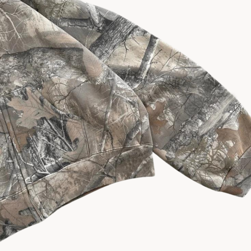 Women's Camo Oversized Gray Hoodie | Streetwear