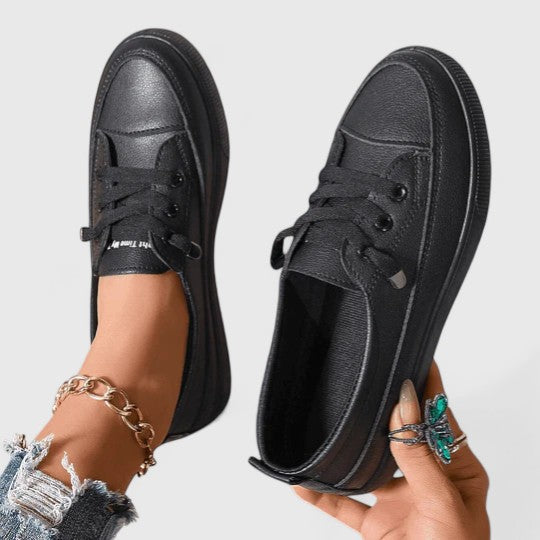 Women's Casual Lace Up Sneakers | Flat