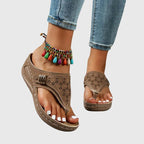 Women's Casual Thong Wedge Sandals | Slip On