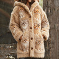 Women's Winter Long Hooded Button Cardigan | Oversized