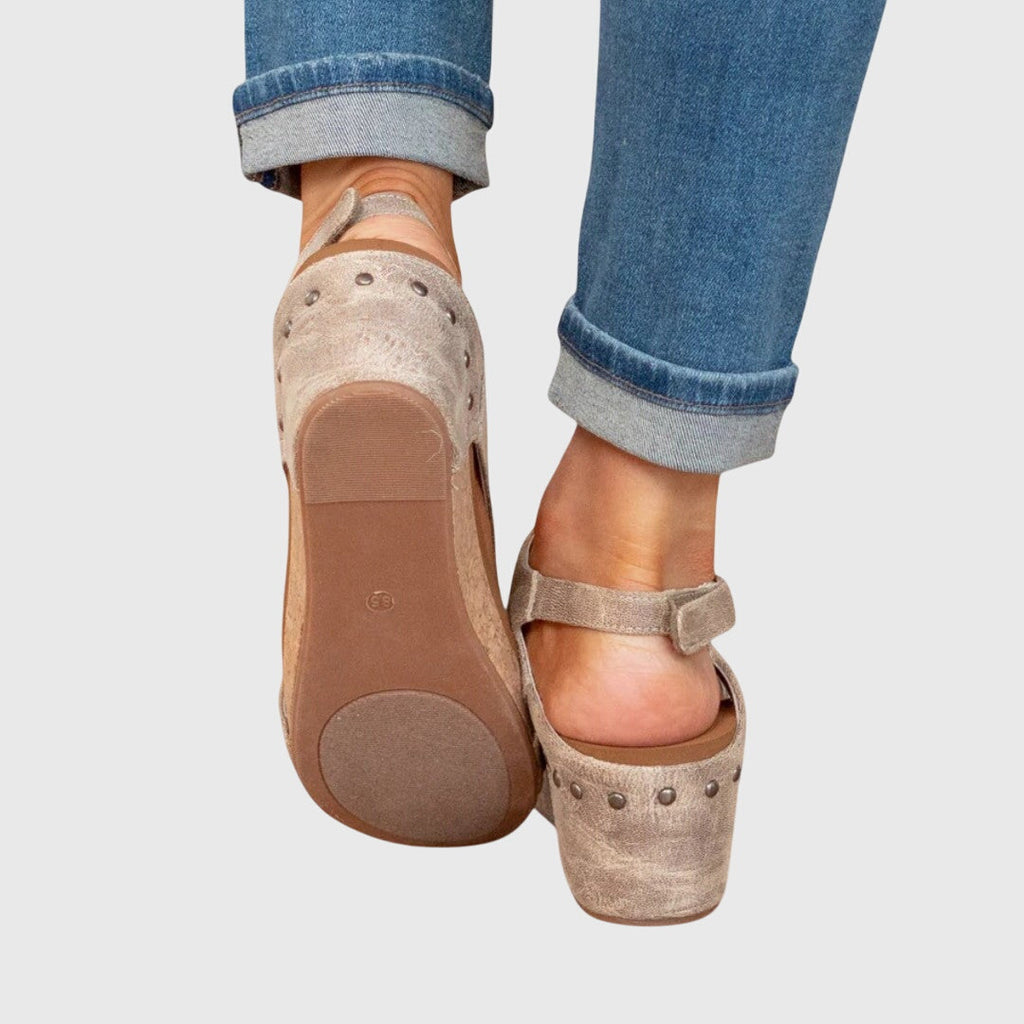 Women's Peep Toe Ankle Strap Sandals | Wedge