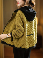 Women's Quilted Zip Up Winter Jacket | Hooded