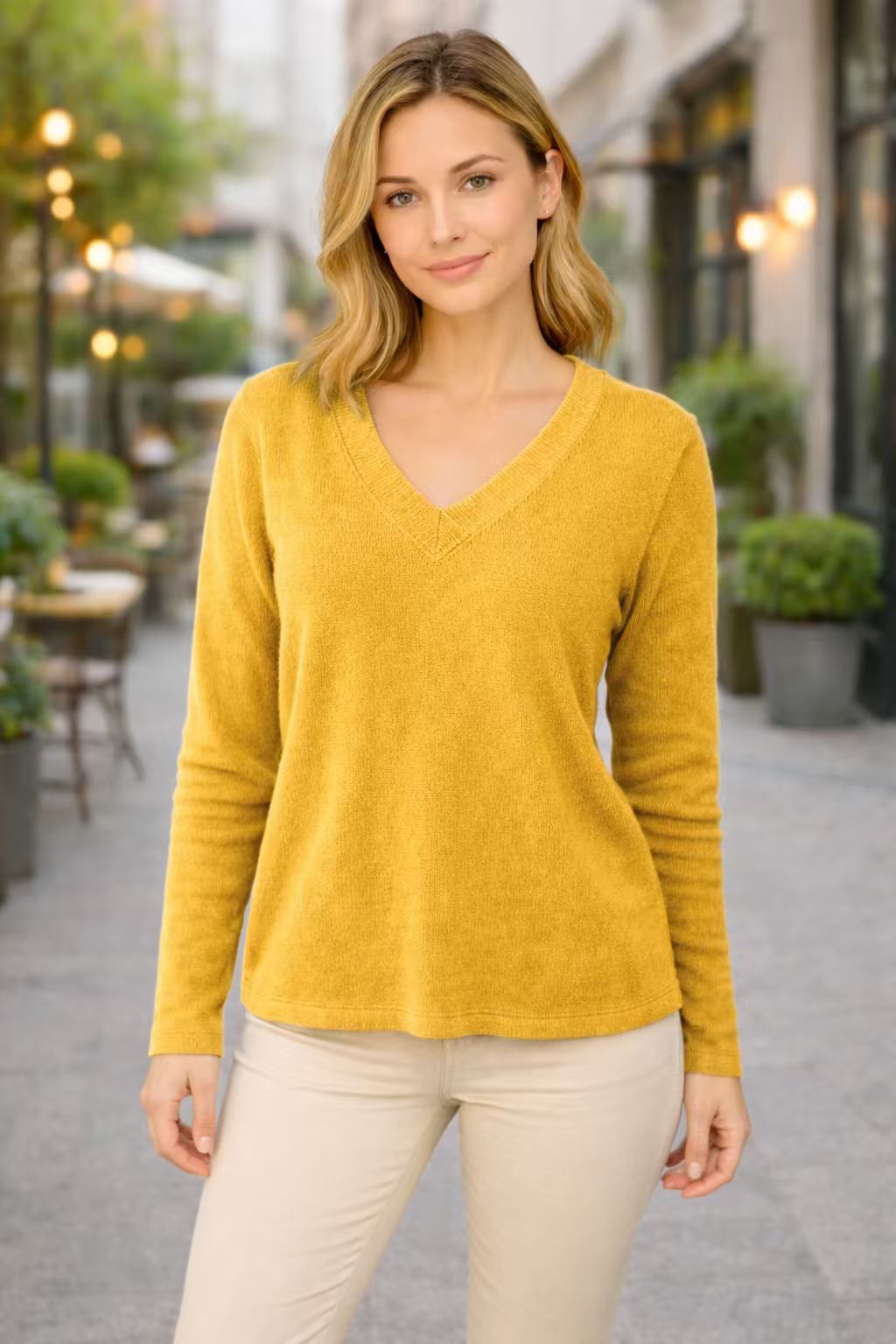 Women's Casual V-neck Sweater | Loose Fit