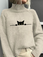 Women's Knit Turtleneck Sweater | Winter