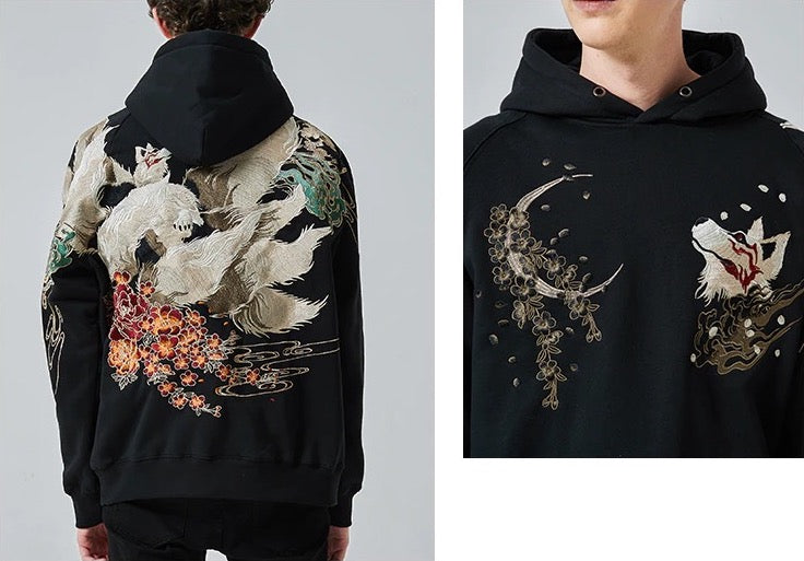 Men's Streetwear Oversized Black Hoodie | Graphic