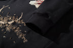 Men's Streetwear Oversized Black Hoodie | Graphic
