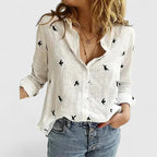 Women's Summer Relaxed Fit Button Down Shirt | Long Sleeves