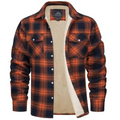 Men's Checkered Long Sleeve Collared Jacket | Winter