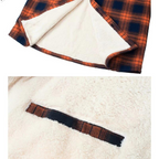 Men's Checkered Long Sleeve Collared Jacket | Winter