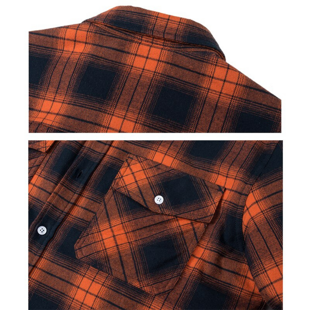 Men's Checkered Long Sleeve Collared Jacket | Winter