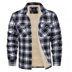 Men's Checkered Long Sleeve Collared Jacket | Winter