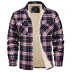 Men's Checkered Long Sleeve Collared Jacket | Winter