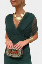 Women's Elegant Off Shoulder Wedding Guest Formal Dress | Maxi