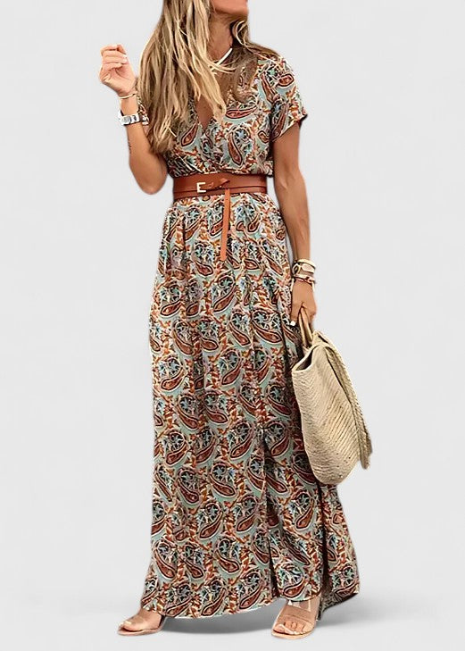 Women's Bohemian Print Summer Vacation Dress | Maxi