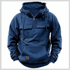 Men's Casual Half-Zip Hoodie | Funnel-Neck