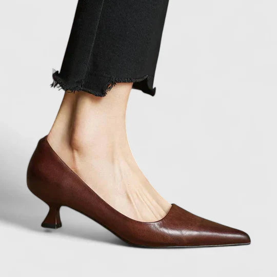 Women's Chique Low Stiletto Heels | Pointed Toe