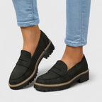 Women's Cushioned Sole Slip-On Loafers | Round Toe