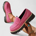 Women's Cushioned Sole Slip-On Loafers | Round Toe