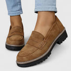 Women's Cushioned Sole Slip-On Loafers | Round Toe