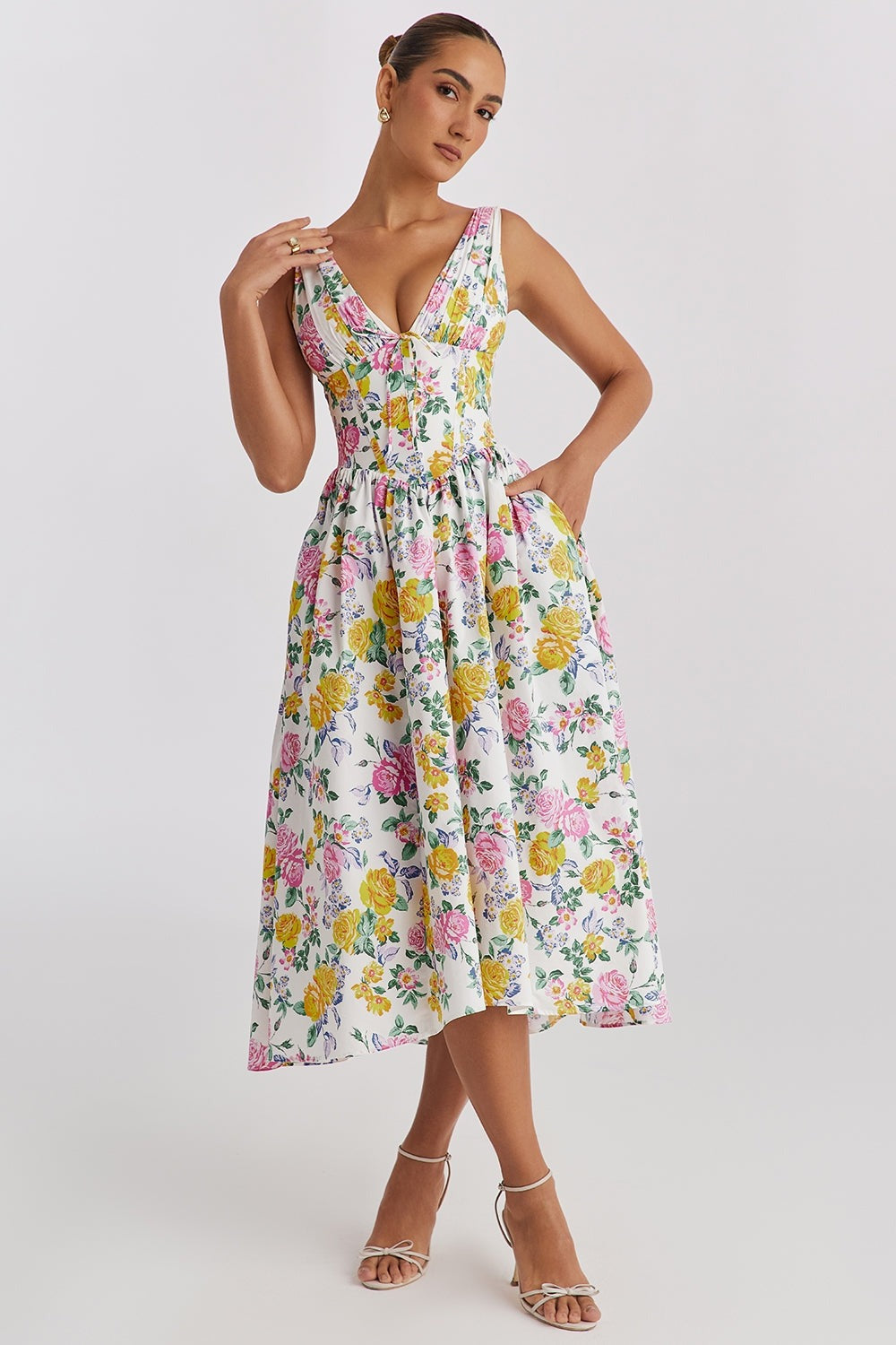 Women's Wedding Guest Drop Waist Dress | Midi