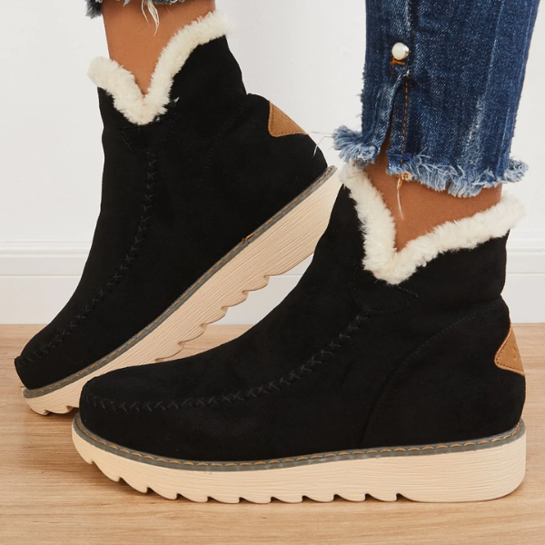 Women's Fold-Over Slip-On Ankle Boots | Winter