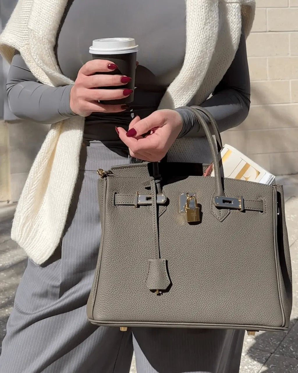 Women's Structured Top-Handle Handbag | Double Handles